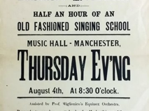 Lullabies of the Nations and an old-fashioned singing school at the Music Hall.